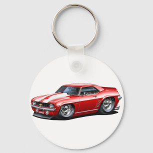 1969 Rödövd-vit Camaro SS Nyckelring