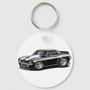 1969 Svartvit Camaro SS-bil Nyckelring