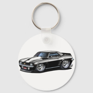 1969 Svartvit Camaro SS-bil Nyckelring