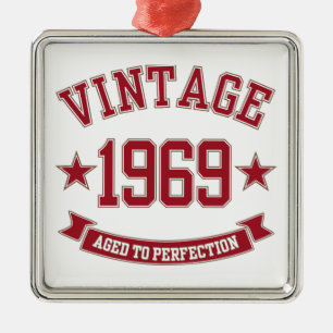 1969-Vintagens Åldras till Perfektion Julgransprydnad Metall