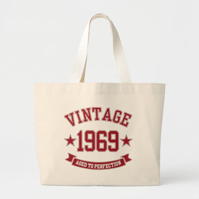 1969-Vintagens Åldras till Perfektion Jumbo Tygkasse (Framsidan)
