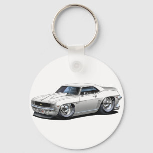1969 Vit Camaro-bil Nyckelring
