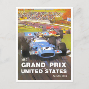 1969 Watkins Glen Grand Prix Vykort