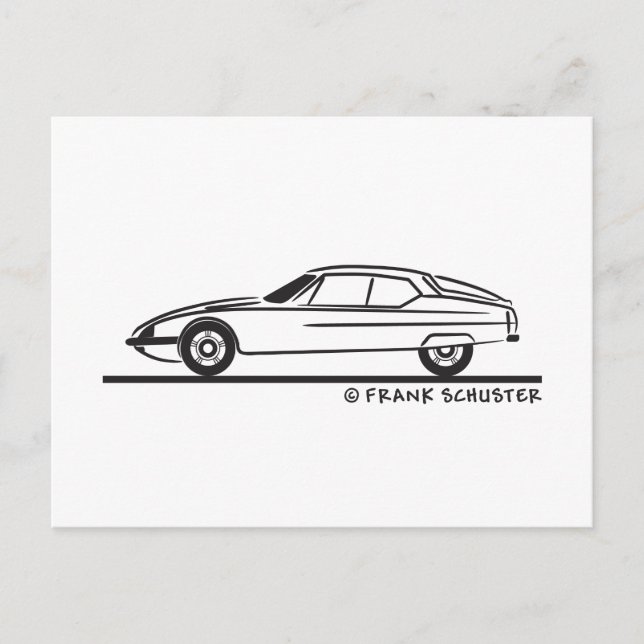 1970-1975 Citroën SM Vykort (Framsida)