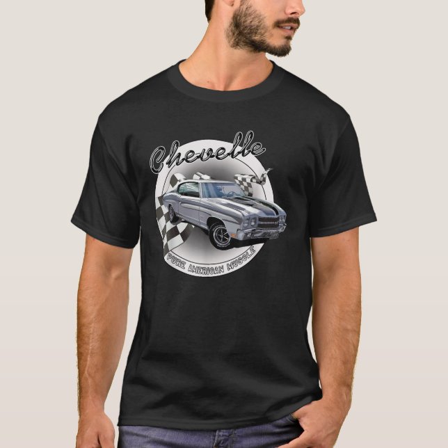 1970 70 Chevelle SS Cortez Silver Trending Chevys T Shirt (Framsida)