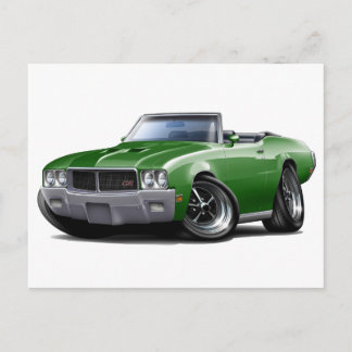 1970-72 Buick GS-Grönt konvertibel Vykort