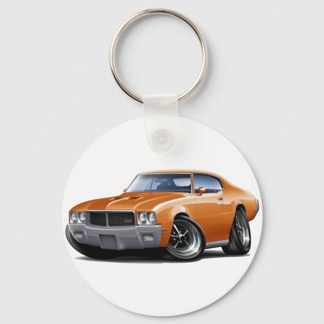 1970-72 Buick GS-Orange-bil Nyckelring (Framsida)