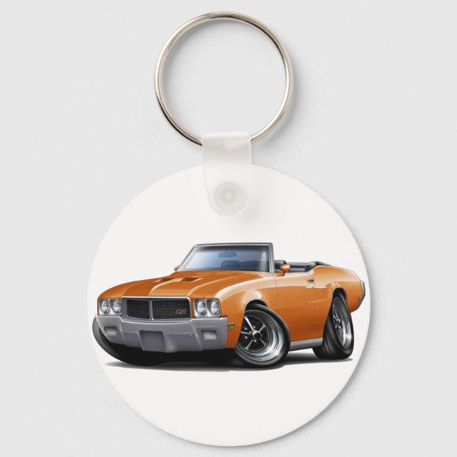 1970-72 Buick GS-Orange konvertibel Nyckelring (Framsida)