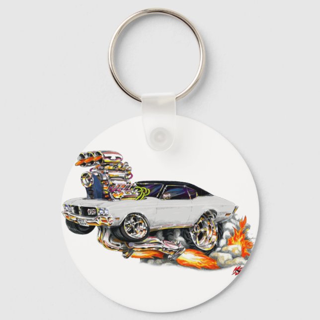 1970-72 Buick GS White Car Nyckelring (Framsida)