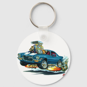 1970-72 Camaro Blue-White Car Nyckelring