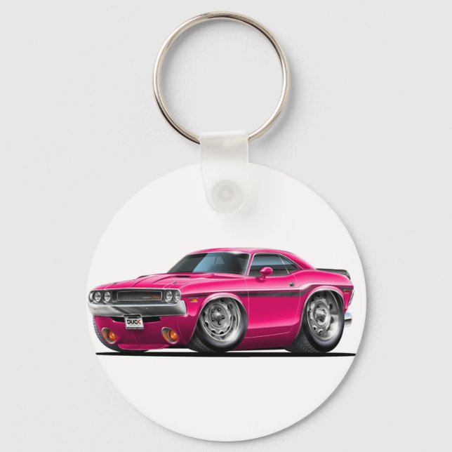 1970-72 Challenger Rosa Car Nyckelring (Framsida)