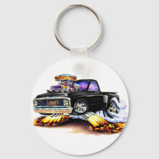 1970-72 Chevy C10 Black Lastbil Nyckelring