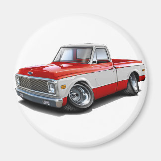 1970-72 Chevy C10 Red-White Lastbil Magnet