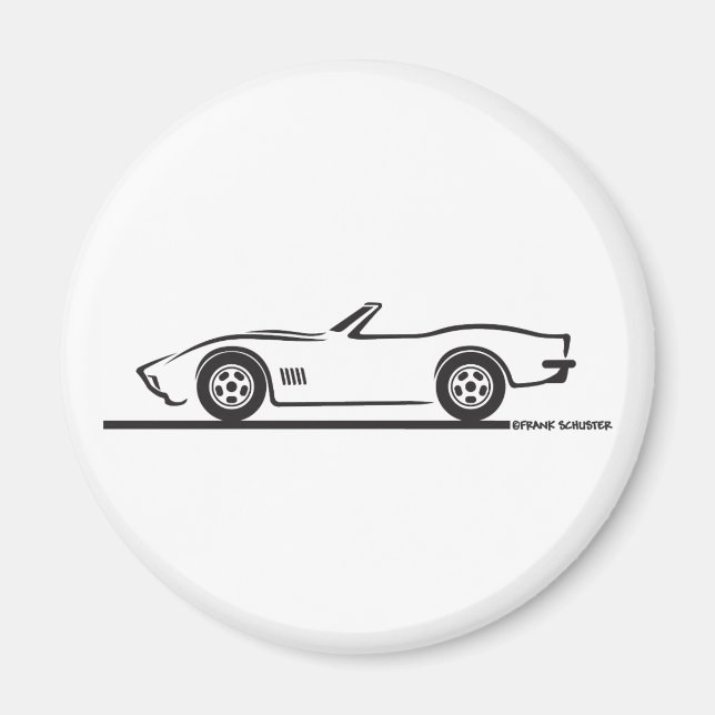 1970-72 Konvertibel korvett Magnet (Framsidan)