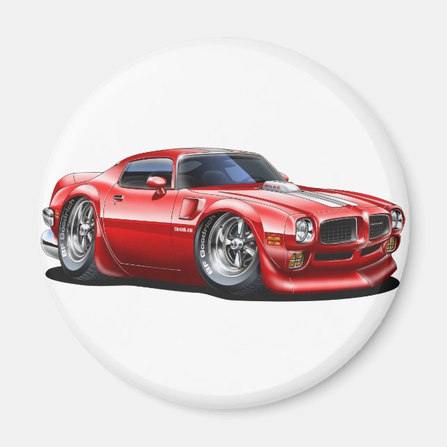 1970/72 Trans Am Red Car Magnet (Framsidan)