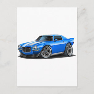 1970-73 Camaro Blu/Wht Car Vykort
