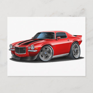 1970-73 Camaro Red/Blk Vykort