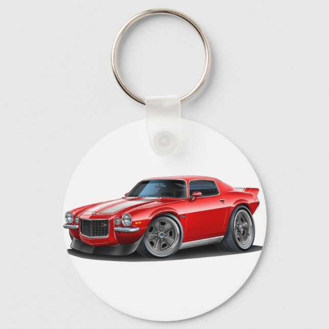 1970-73 Camaro Red/Wht Nyckelring (Framsida)