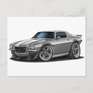 1970-73 Camaro Sil/Wht Car Vykort