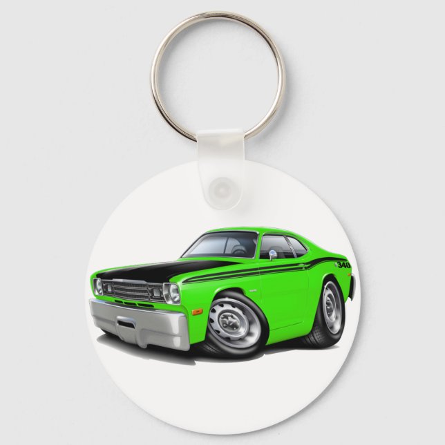 1970-74 Duster 340 Lime Car Nyckelring (Framsida)