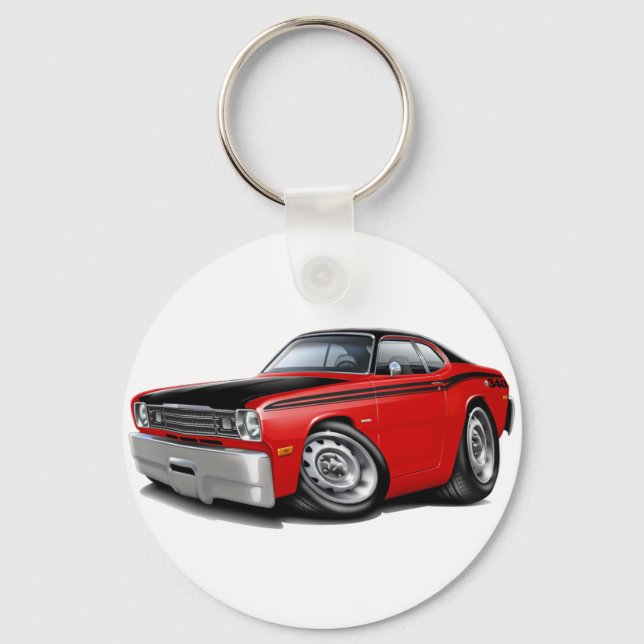 1970-74 Duster 340 Red Car Nyckelring (Framsida)