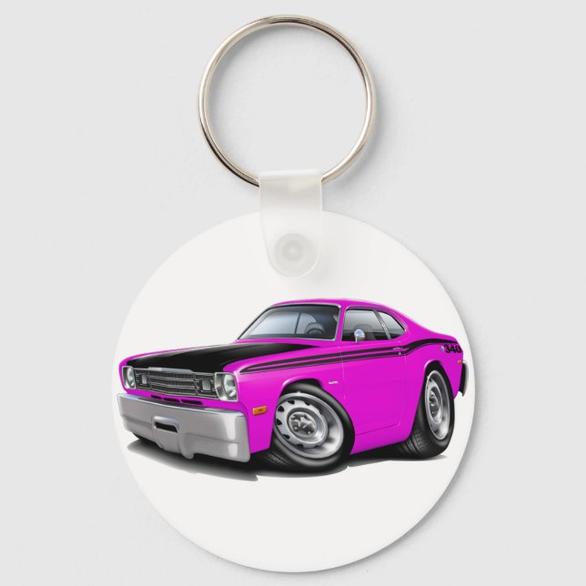 1970-74 Duster 340 Rosa Car Nyckelring (Framsida)