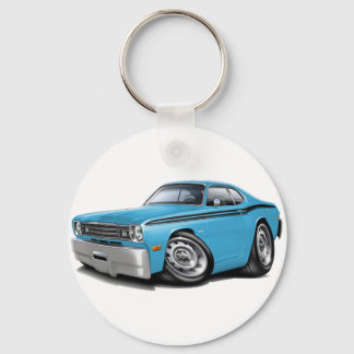 1970-74 Duster, svart, blå bil Nyckelring