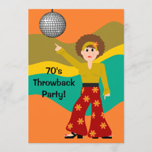 1970 års Disco-Temaparty Inbjudningar