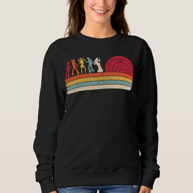 1970 års Retro-Stil-diskotek som dansar 70-tal T Shirt (Framsida)