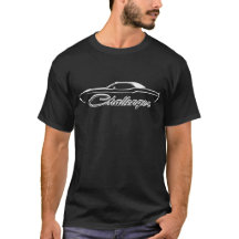 1970 Challenger Svart Ghost Silhouette T Shirt