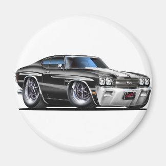 1970 Chevelle Black White Car Magnet
