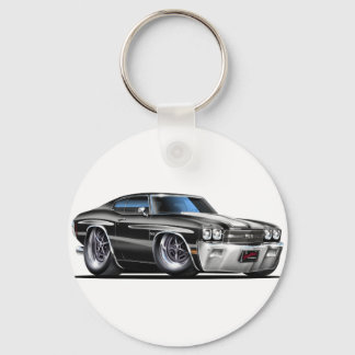 1970 Chevelle Black White Car Nyckelring