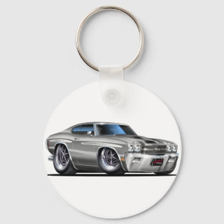 1970 Chevelle Silver-Black Car Nyckelring