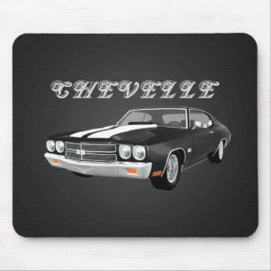 1970 Chevelle SS: Black Avsluta: Mousepad Musmatta