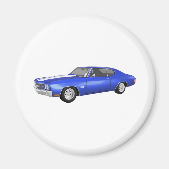 1970 Chevelle SS: Blue Avsluta: Magnet (Framsidan)