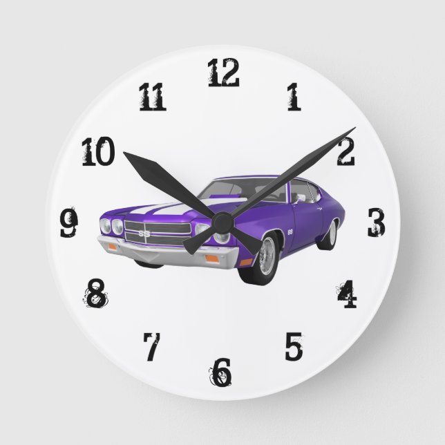 1970 Chevelle SS: Wall Clock Rund Klocka (Framsida)