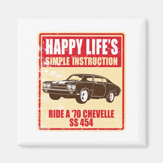 1970 Chevrolet Chevelle SS 454 Magnet (Framsidan)
