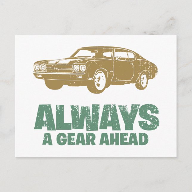 1970 Chevrolet Chevelle SS 454 Vykort (Framsida)