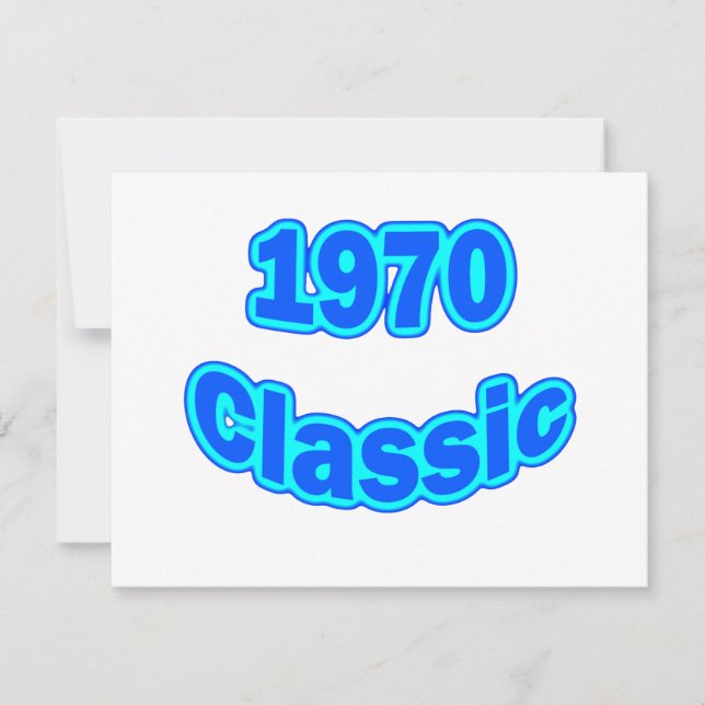 1970 Classic Blue Kort (Framsida)