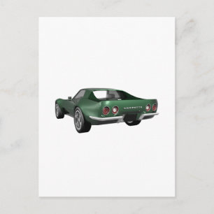 1970 Corvette Sports Car: Avsluta grönt Vykort
