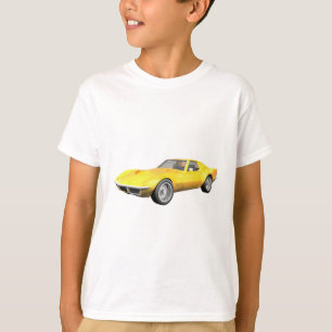 1970 Corvette Sports Car: Avsluta Gult Tee Shirt