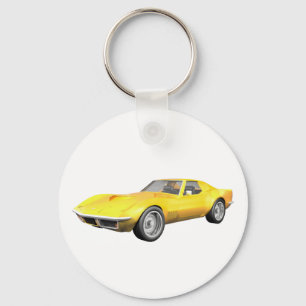 1970 Corvette Sports Car: Gulten Avslutar Nyckelring