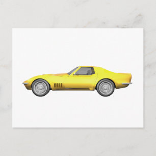 1970 Corvette Sports Car: Gulten Avslutar Vykort