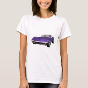 1970 Corvette Sports Car: Lila Avslutar: T-shirt