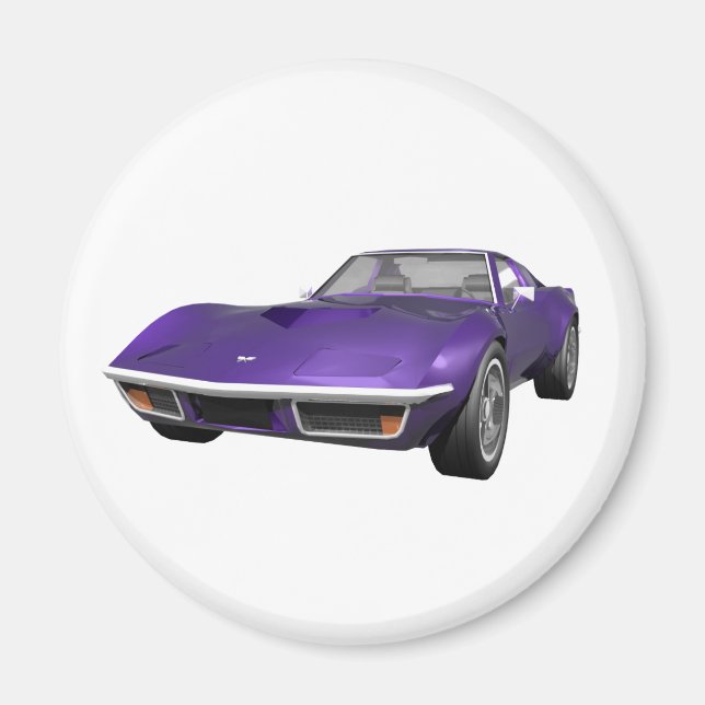 1970 Corvette Sports Car: Lilan Avslutar: Magnet (Framsidan)