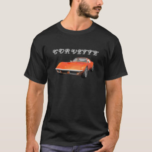 1970 Corvette Sports Car: Orange Avslutar: T-Shirt