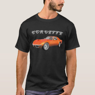 1970 Corvette Sports Car: Orange Avslutar: T-Shirt