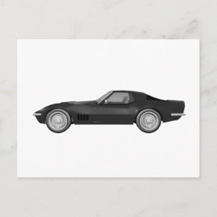1970 Corvette Sports Car: Svart Avsluta Vykort
