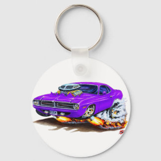 1970 Cuda Lila Car Nyckelring