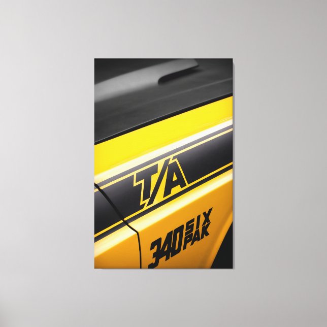 1970 Dodge Challenger T/A 340 Sex Pak Pack Mopar Canvastryck (Framsida)